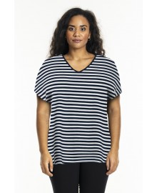 Sandgaard Amsterdam T-shirt - Blå/hvid stribet T-shirt SG103-1 Striped Navy/White