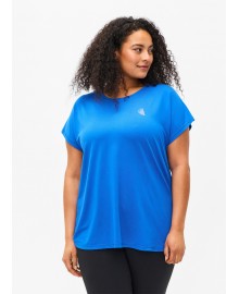 Zizzi ABASIC, S/S, O-NECK TEE T-shirt A00053L Princess Blue