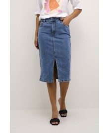 Kaffe KAbarbeth Denim Skirt - Cowboy nederdel 10508599 Light Blue Washed