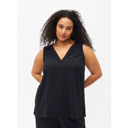 Zizzi MFIKKA S/L TOP - Sort top M58990C Black