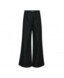 Co' Couture EnidCC Denim Wide Pant - Sort buks med hvid stribe 31300 Black