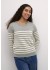 Kaffe KAlizza Striped Knit Pullover - Grå/hvid stribet strik 10509065 Grey Melange/Turtledove stripe