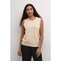 Kaffe KAlizza Knit Slipover - Grå strik vest 10509232 Feather Grey Melange