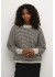 Kaffe KAellery Knit Pullover - Grå/Sort strik 10509032 Feather Gray/ Black Structure