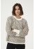 Kaffe KAellery Knit Pullover - Råhvid/Brun strik 10509032 Chalk / Major Brown Structure