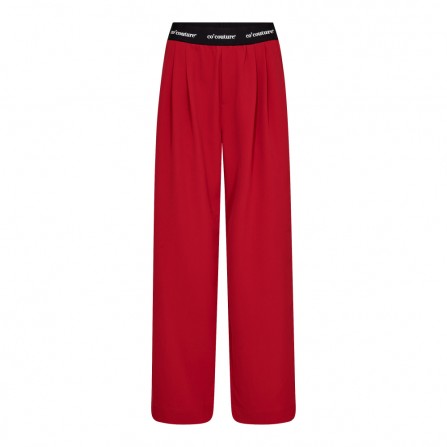 Co'Couture AminaCC Logo Pant - Rød buks med logo elastik 31143 Flame