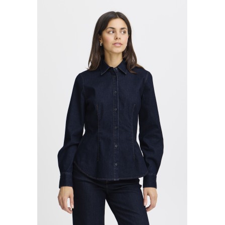 Fransa FRCHICAGO SH 1 - Mørk denim skjorte 20614957 Raw blue denim
