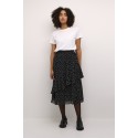 Kaffe KAsally Skirt - Sort nederdel med prikker 10508983 Black/White dot