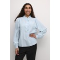 Kaffe KAdorit Blouse - Lyseblå skjorte med flæse 10509100 Celestial Blue