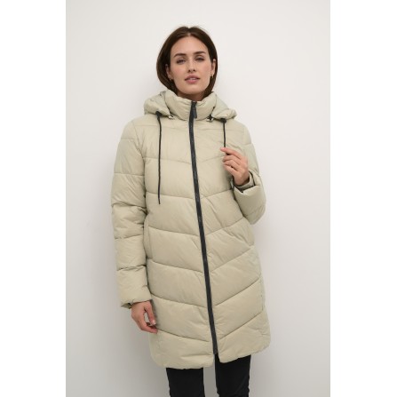 Kaffe KAsusanne Coat - Beige overtøjs jakke 10508810 Feather Grey