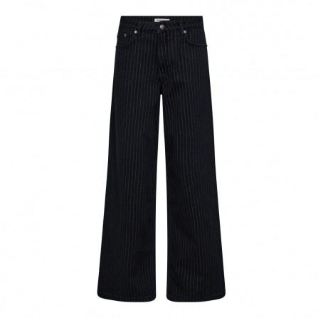 Co'couture PinCC Wide Jeans - Stribet Jeans 31353 Black