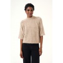 Kaffe KAemilie Cropped Knit Pullover - Brun strik 10509092 Major Brown Melange