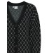 ICHI IHALVINO CA - Sort harlekin cardigan 20121704 Black