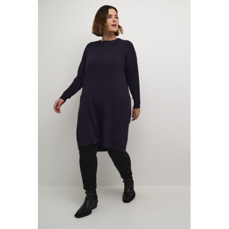 Kaffe Curve KCbell Knit Tunic - Lilla strikket tunika 10580175 Dawn Purple