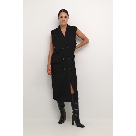 KAmerle Long Waistcoat - Lang vest 10509192 Black Deep