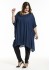 Gozzip GSofie Oversize Tunic - Blå tunika med Lurex stribe G246054 Blue