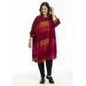 Gozzip GGerda Oversize Shirt Tunic - Rød ternet tunika G246061 Red