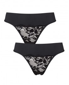 Missya Freya String 2 pack - Sort string trusse 14429 Black