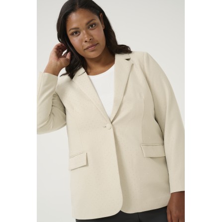 Kaffe Curve KCbetty Blazer - Beige habitjakke 10582833 Feather Grey