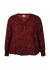 Zhenzi Edea 577 Blouse L/S - Rød bluse med sort blomster print 200576 Tango Red