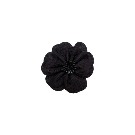 Black Colour BCLILIBET 2-IN-1 Flower Brooch 5846 Black