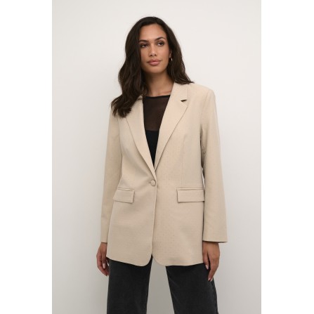 Kaffe KAbettany Blazer - Beige habitjakke 10509500 Feather Grey