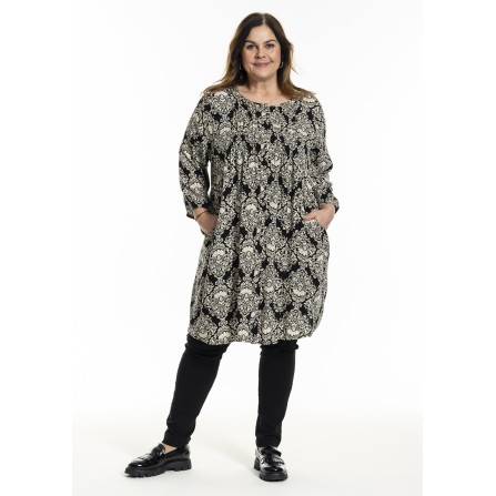 Gozzip GJohanne Shirt Tunic - Sort printet tunika G246040 Black Print