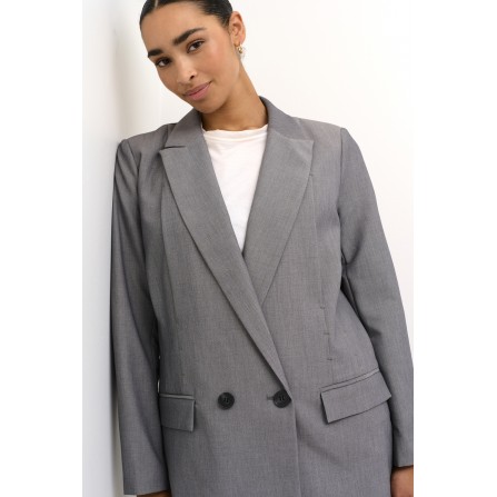 Kaffe KArey Blazer - Grå habitjakke 10509189 Grey Melange