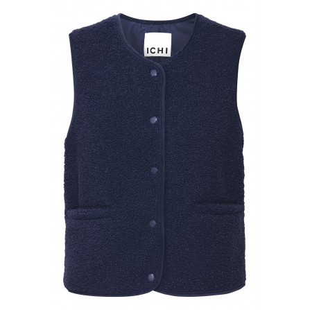 ICHI IXTINO TEDDY WA2 - Marineblå vest 20123547 Martime Blue