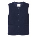 ICHI IXTINO TEDDY WA2 - Marineblå vest 20123547 Martime Blue