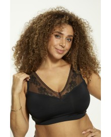 Zhenzi Paige 347 Bra Top - Sort top med blonde 200347 Black