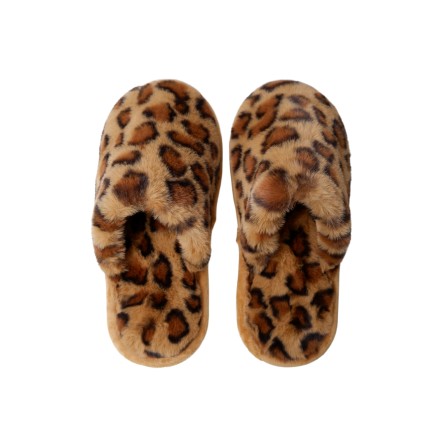 Black Colour BCLEO SLIPPERS - Leopard sutsko 7021 Leo