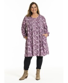 Gozzip GJohanne Shirt Tunic - Lilla printet tunika G251004 Orhid