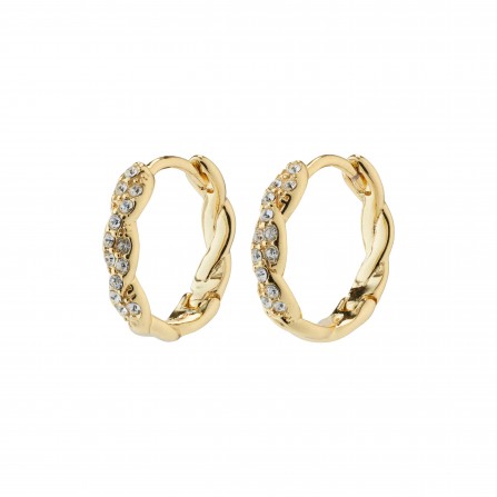 Pilgrim EZO snoet krystal hoops 672312083 Guldbelagt
