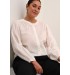 Kaffe Curve KCrory Shirt - Hvid bomulds skjorte 10582891 Chalk