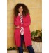Zhenzi Kogle 086 Cardigan L/S - Pink cardigan 200619 Raspberry