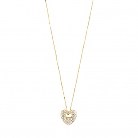 Pilgrim DUNE heart necklace gold-plated - Guld halskæde med hjerte 102512001 Gold Plated