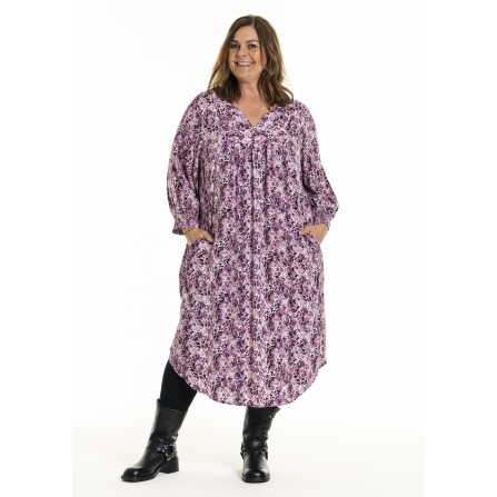 Gozzip GAlice Dress - Kjole med lilla print G251005 Orchid