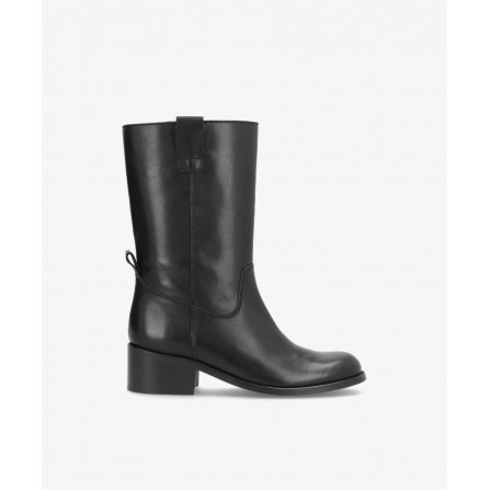 Phenumb MARTINA - Sort skind støvle P232-1907 Leather Black