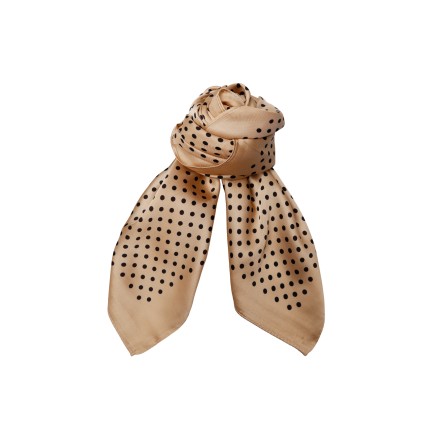Black Colour BCBIANCA MINI SCARVES - Beige prikket tørklæde 3622 Frappe Dot