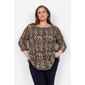 Wasabi WA-VANJA 1 - Leo printet bluse W10441 Desert Brown Combi