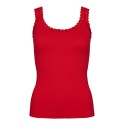Tim&Simonsen Frida Rib Top - Rød rib top med blonde 217 Rosso