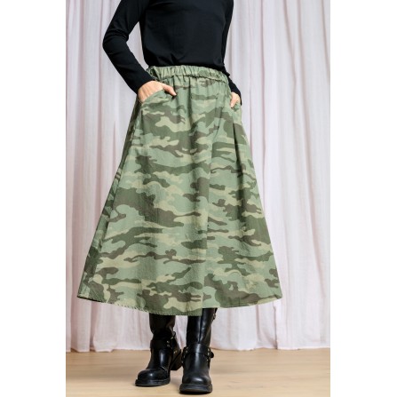 Black Colour BCABBIE SKIRT - Camouflage nederdel 40728 Camouflage