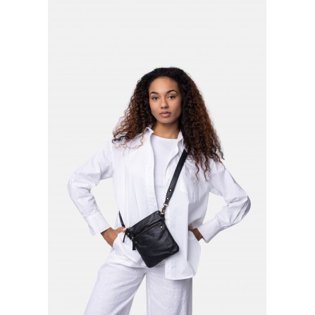RE:DESIGNED Jara Small - Sort skind taske 6430 Black