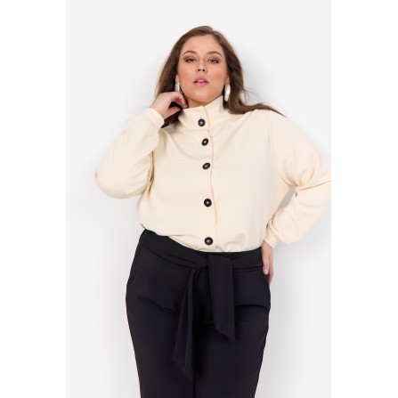 Wasabi WA-SABINA 35 - Offwhite cardigan med knapper W20303 Cream