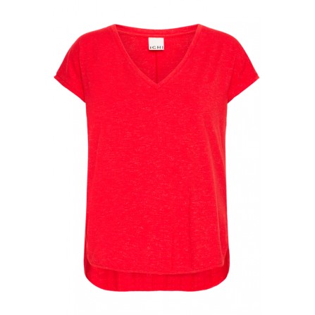 ICHI IHREBEL SS12 - Rød t-shirt med glimmer 20121349 Mars Red