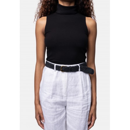 RE:DESIGNED Harper Belt - Sort flet bælte 5291 Black
