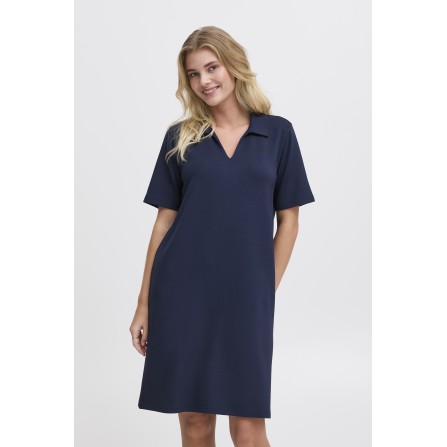 Fransa FRAURORA DR 1 - Blå jersey kjole 20615941 Navy Blazer