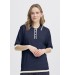 Fransa FRCONTRAST PU 1 - Marine strikket polo 20616244 Navy Blazer