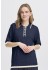 Fransa FRCONTRAST PU 1 - Marine strikket polo 20616244 Navy Blazer